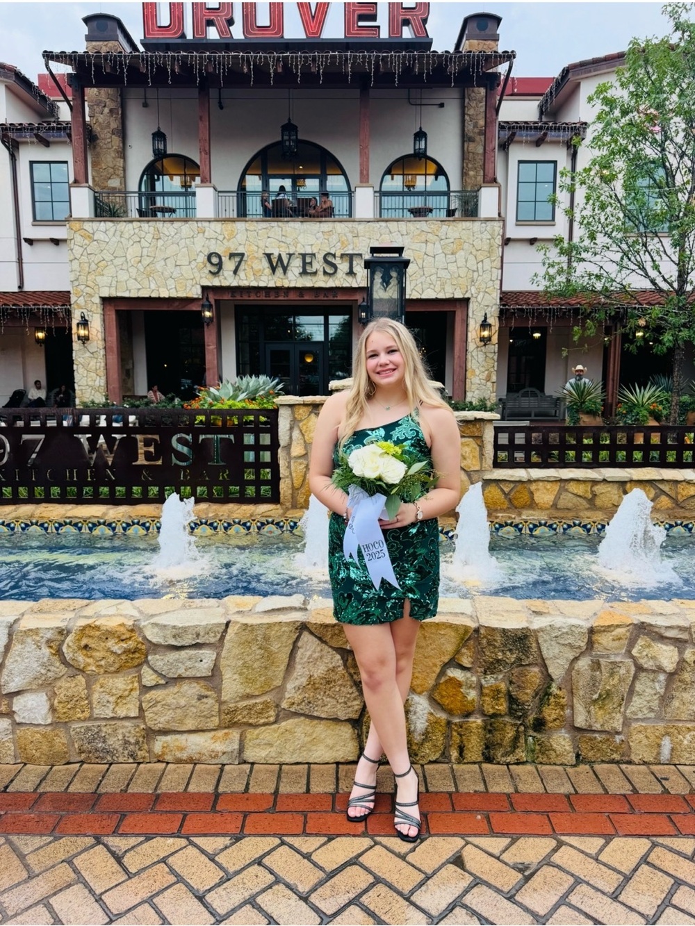 Emerald Green Sequin One-Shoulder Cocktail Homecoming  Dress (with stretch)
